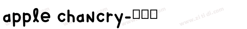 apple chancry字体转换